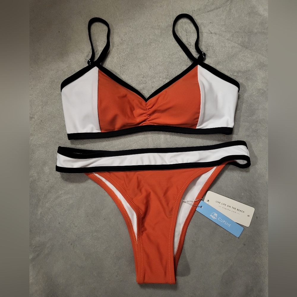 NWT Cupshe Sporty Colorblock Bikini
